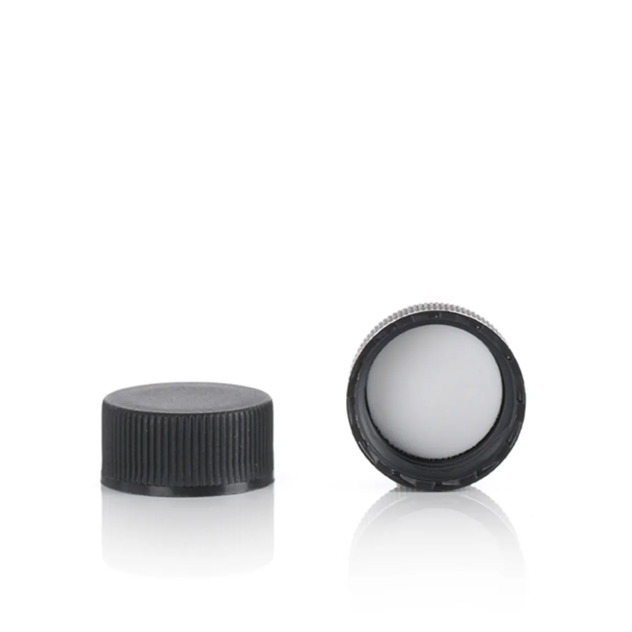 20-400 Black PP Cap | 25 Pack