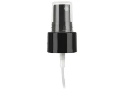 24-410 Black Smooth Sided Fine Mist Sprayer With 5" Dip Tube | 36 Pack