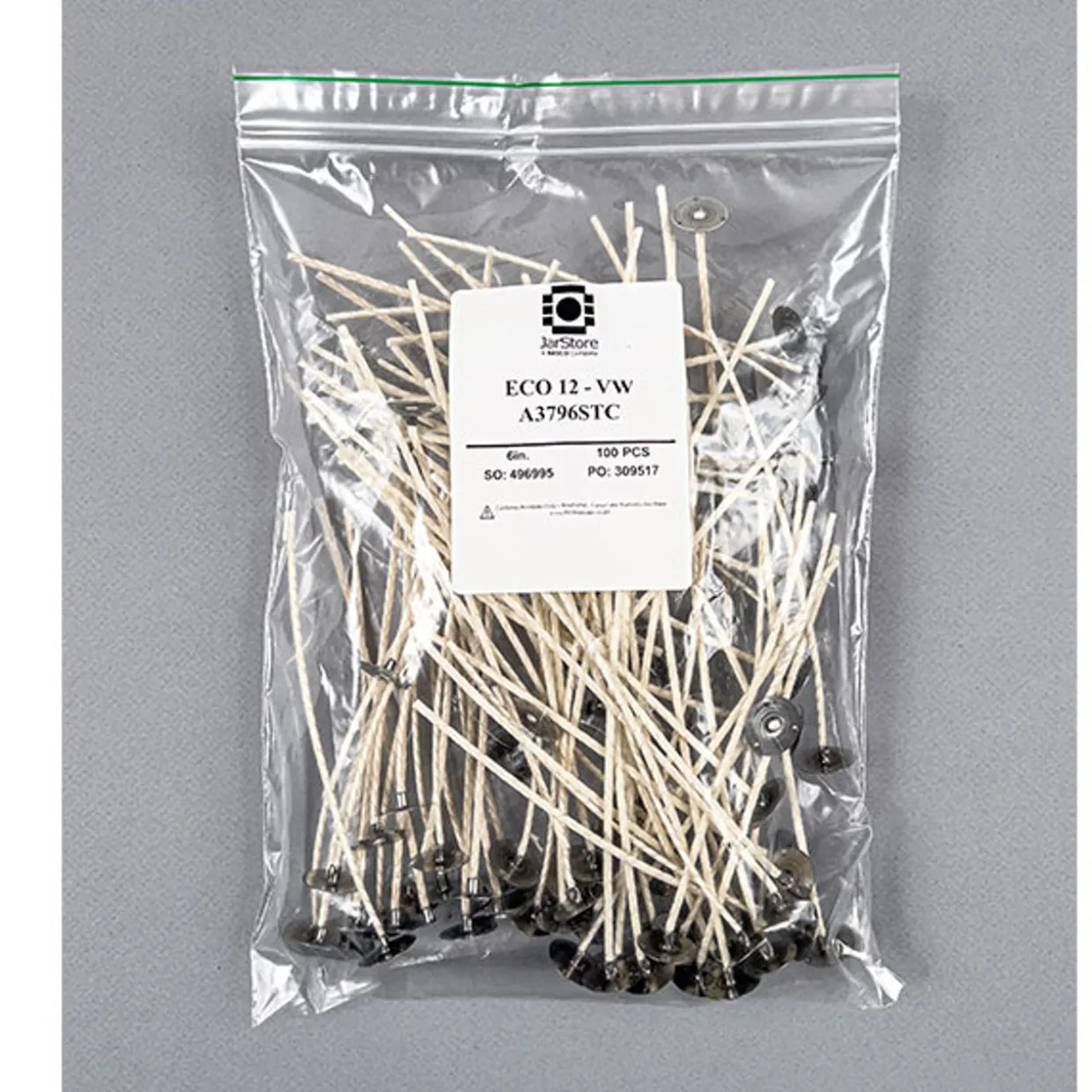 ECO-12 6" Pre-tabbed Wick | 100 Pack