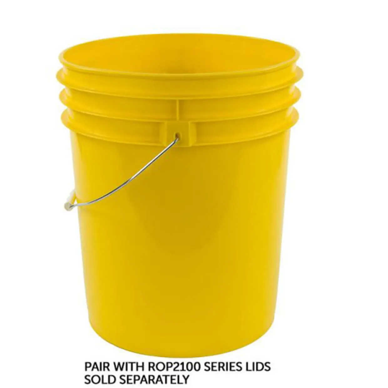 5 Gallon RightPail" Yellow HDPE Bucket With Handle