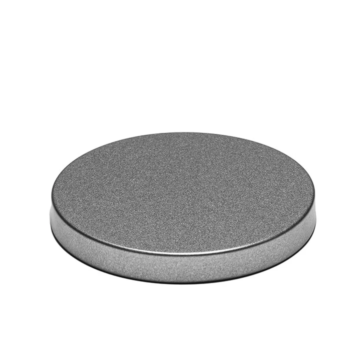 Medium Brushed Silver Metal Lid | 12 Pack