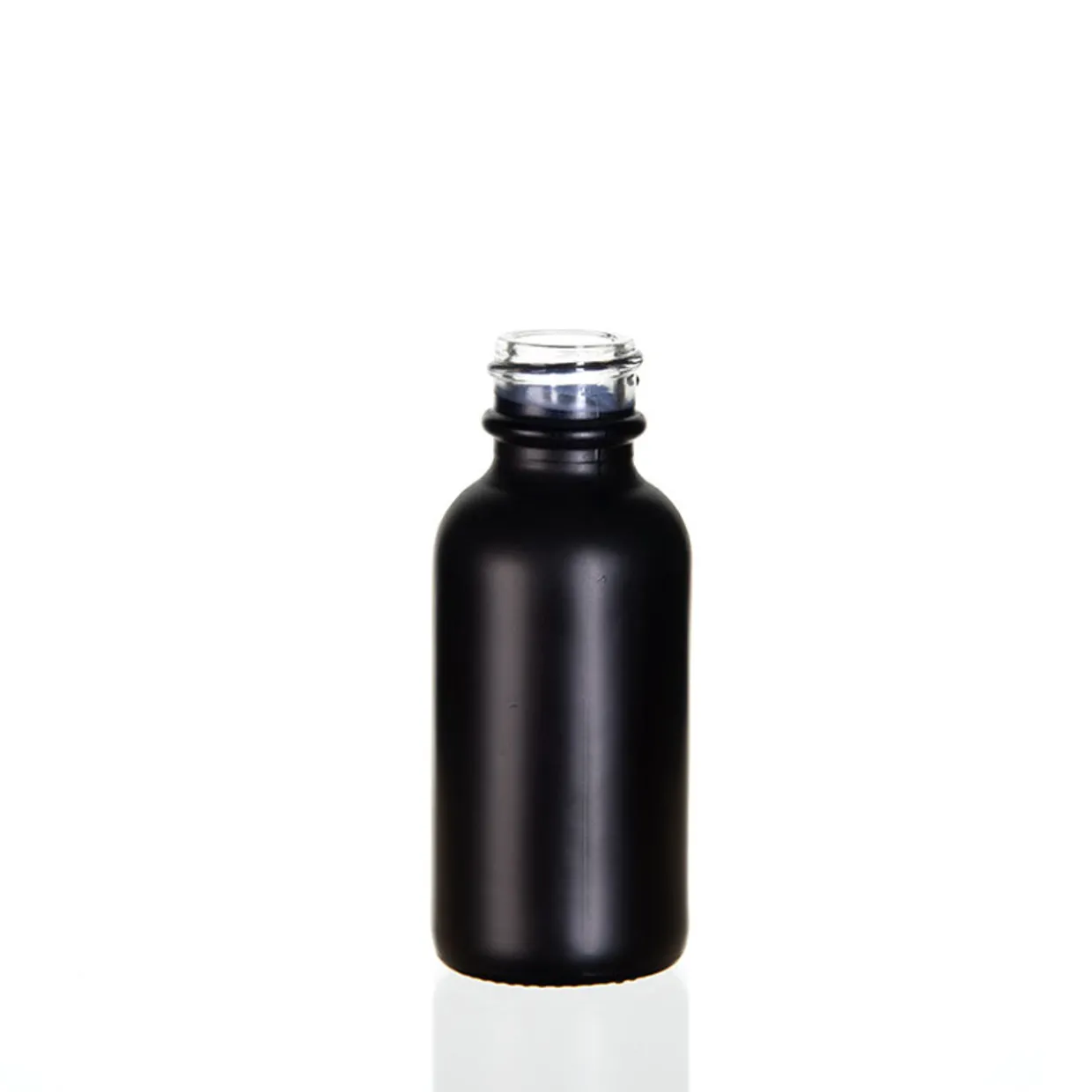 1 Oz Black Boston Round Bottle 20-400 | 25 Pack
