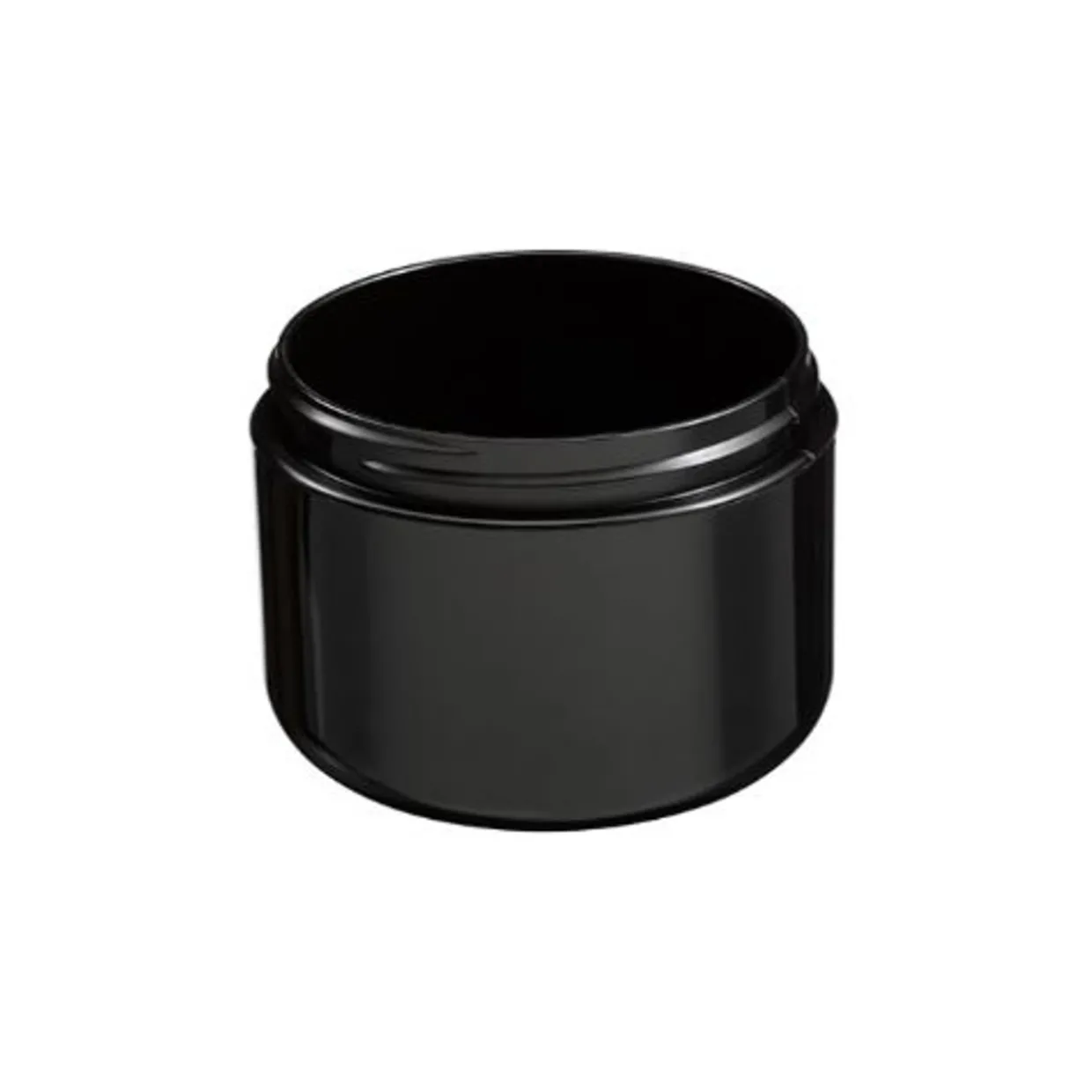 8 Oz Black Double Wall Jar Round Base 89-400 | 36 Pack