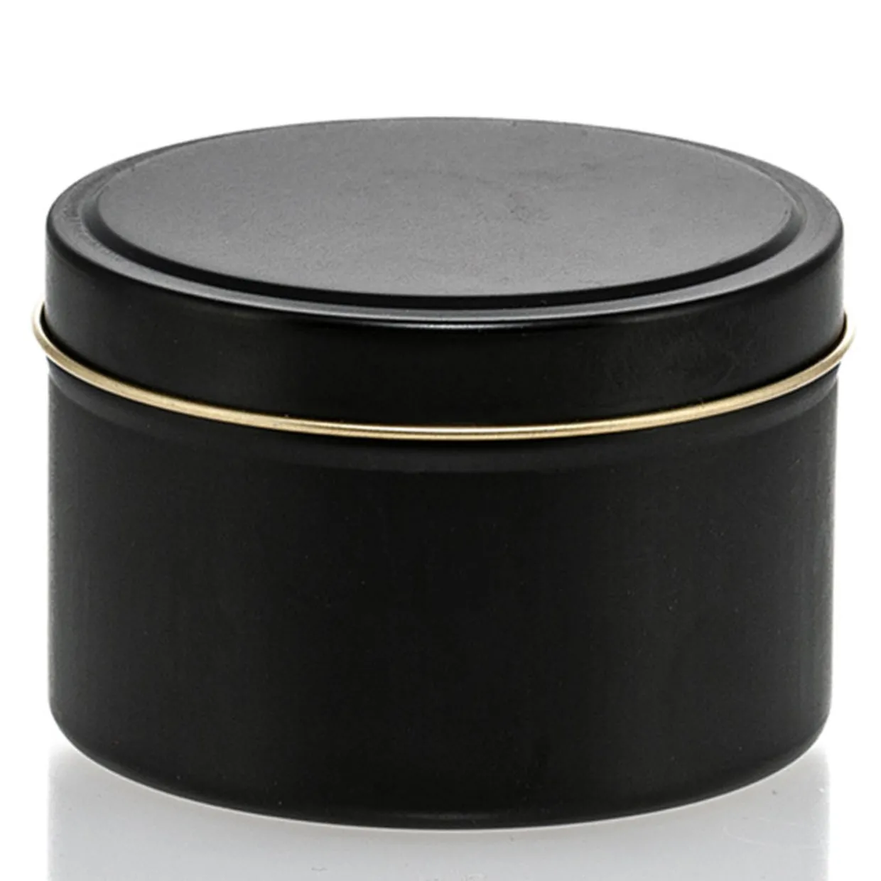 12 Oz Jar Store Black Candle Tin With Feet | 12 Pack