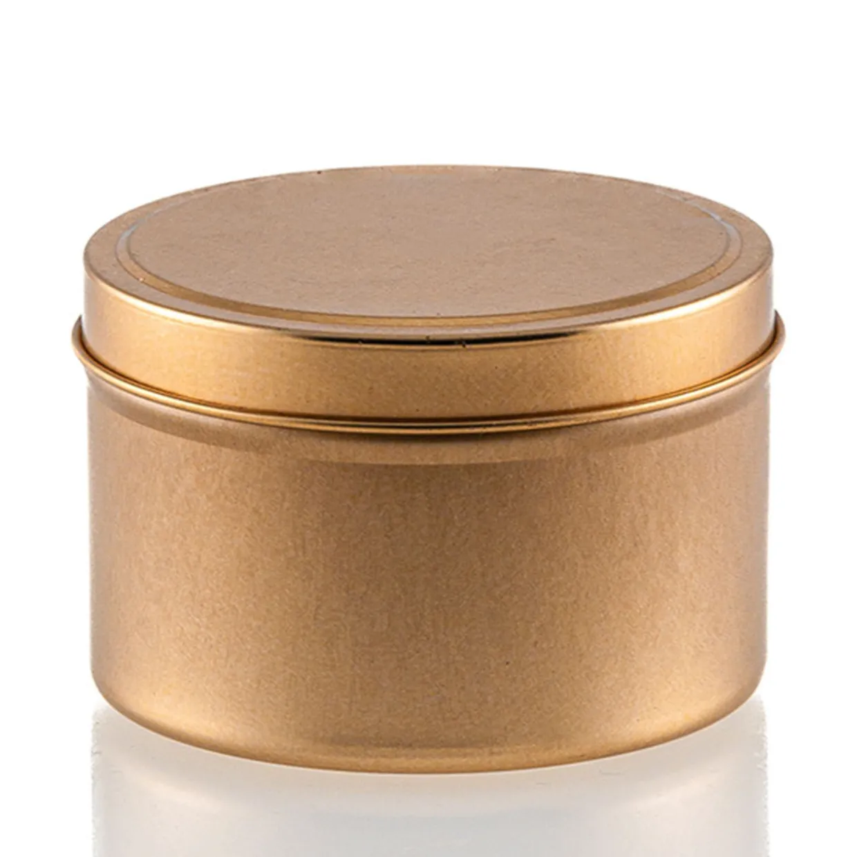 8 Oz Jar Store Rose Gold Candle Tin With Feet | 12 Pack