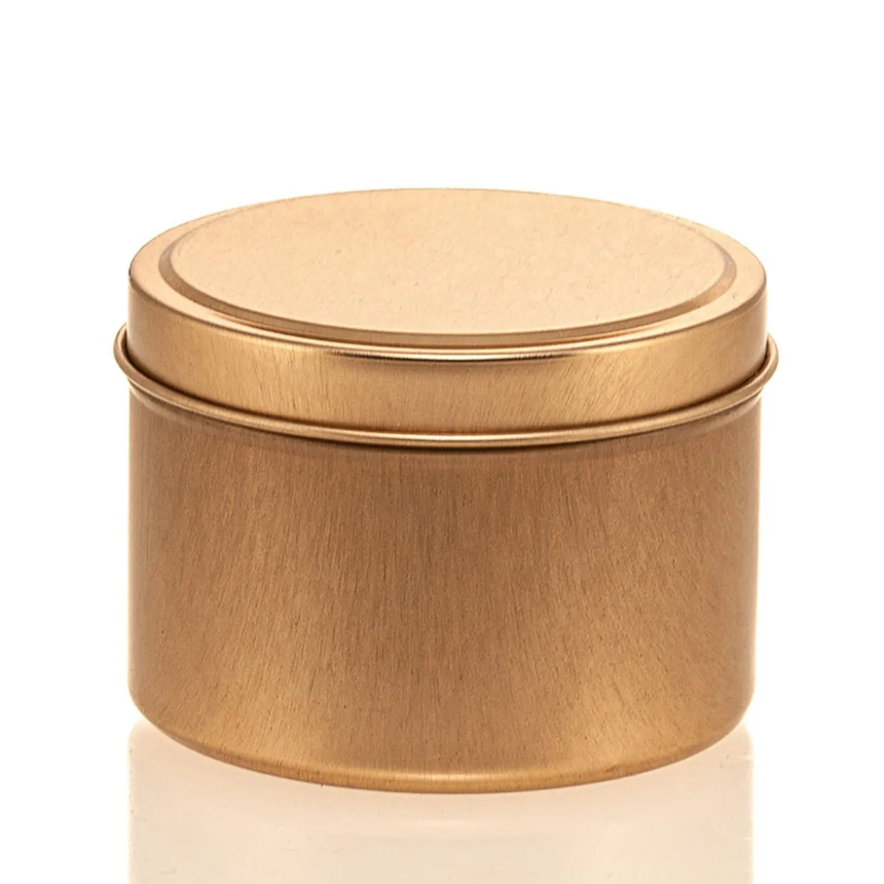 6 Oz Jar Store Rose Gold Candle Tin With Feet | 12 Pack