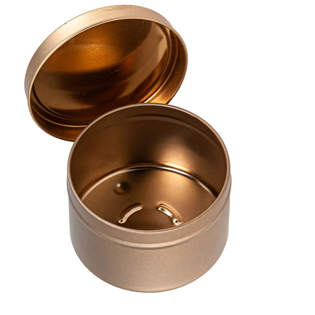 6 Oz Jar Store Rose Gold Candle Tin With Feet | 12 Pack
