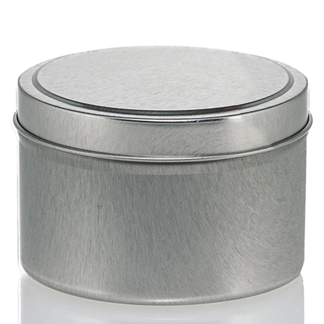 12 Oz Jar Store Silver Candle Tin With Feet | 12 Pack