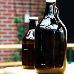 64 Oz Libbey Amber Growler With Cap | 6 Pack