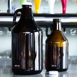 32 Oz Libbey Amber Growler With Cap | 12 Pack