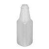 32 Oz Natural HDPE Tall Square Tamper Evident Bottle 38-400 | 12 Pack