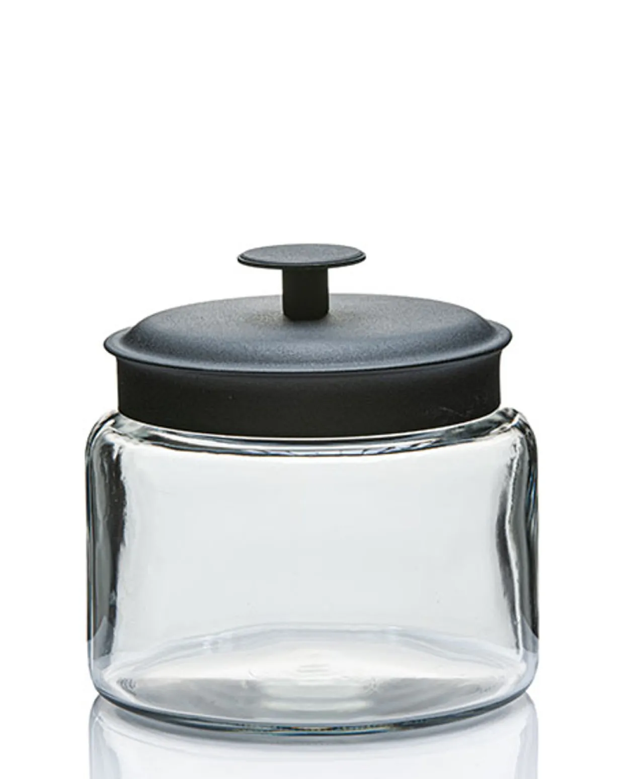 1 1/2 Quart Anchor Montana Jar With Black Metal Cover | 4 Pack