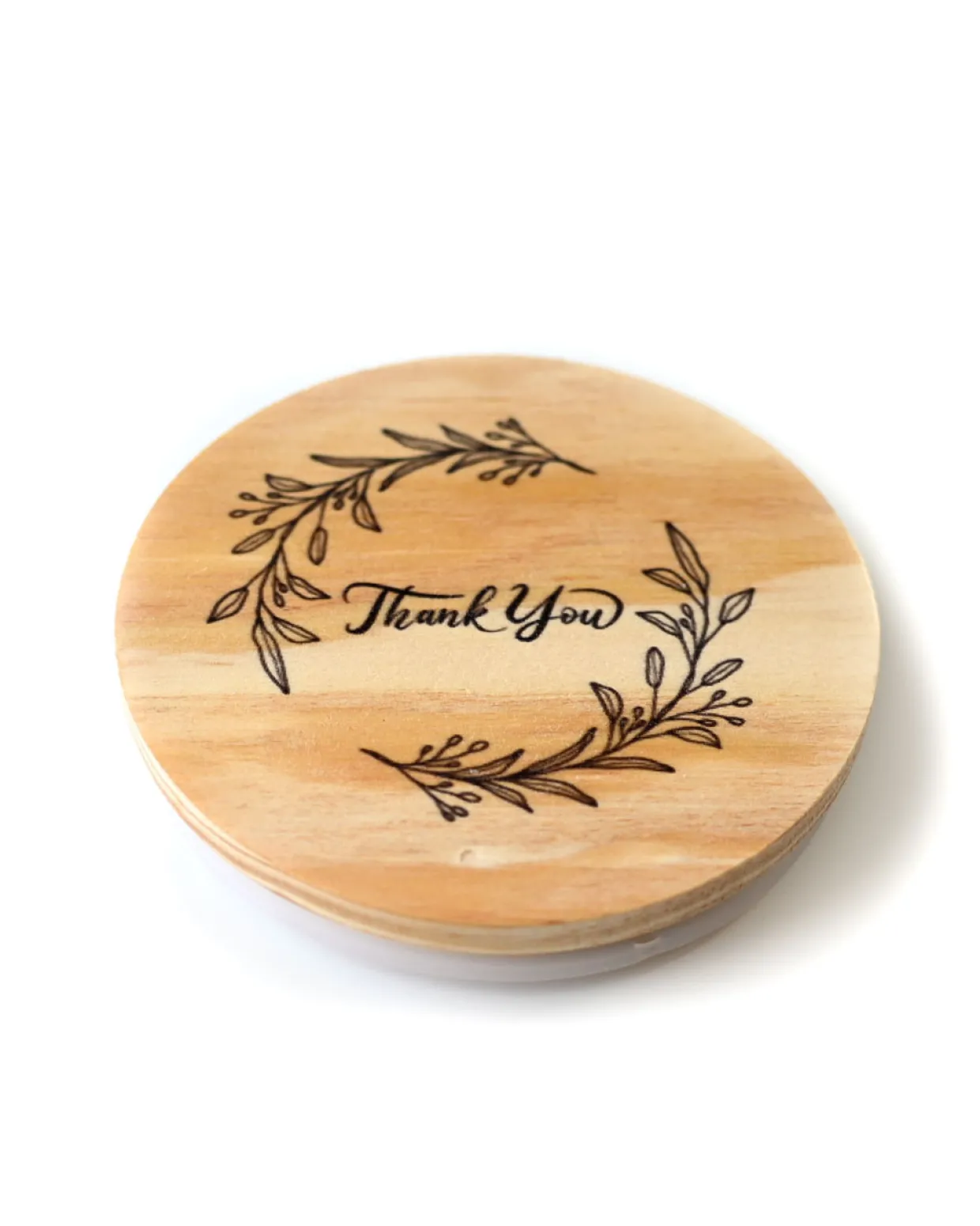 Thank You Wood Lid | 12 Pack
